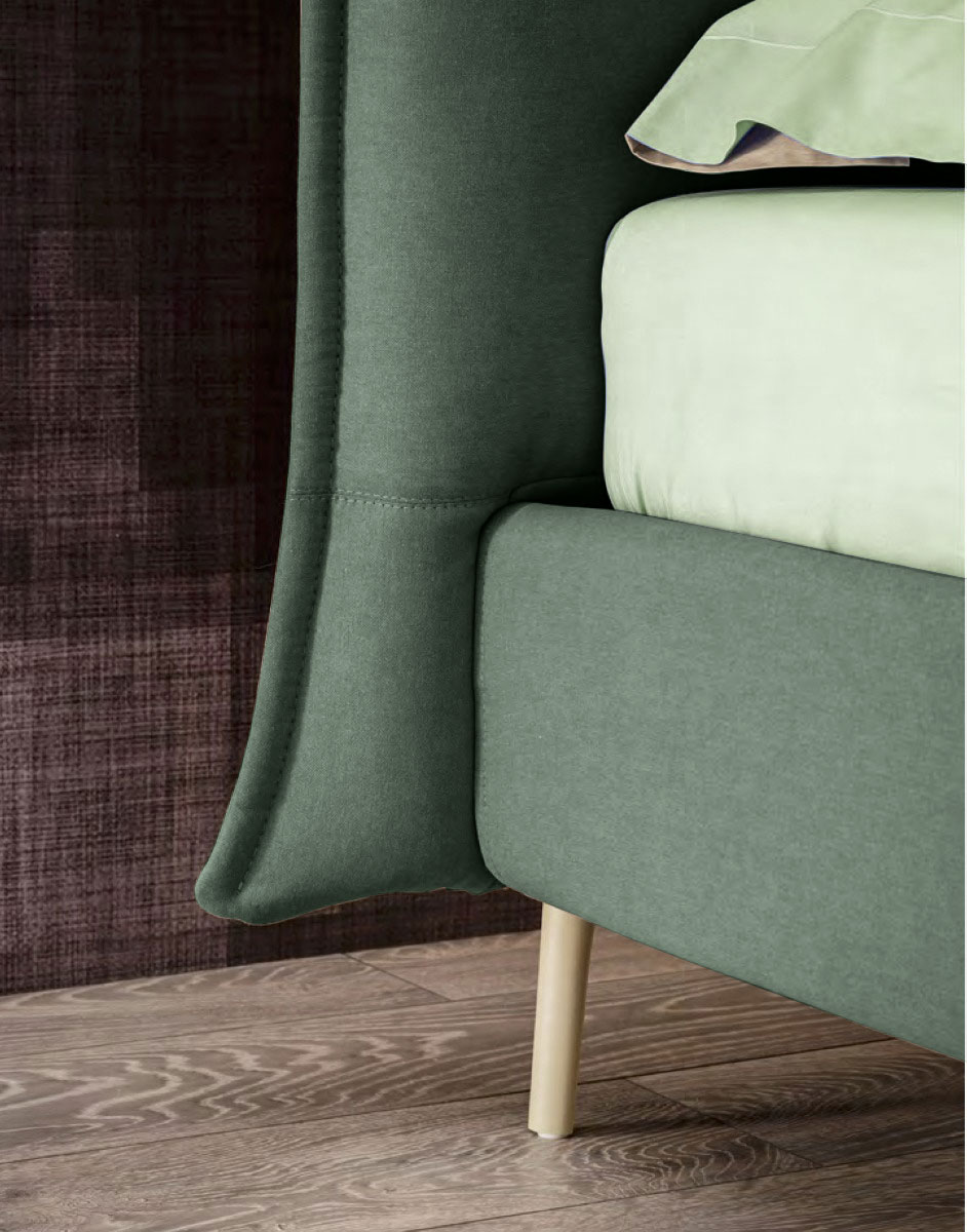 Letto matrimoniale Nathy, king size in finitura Caraibi