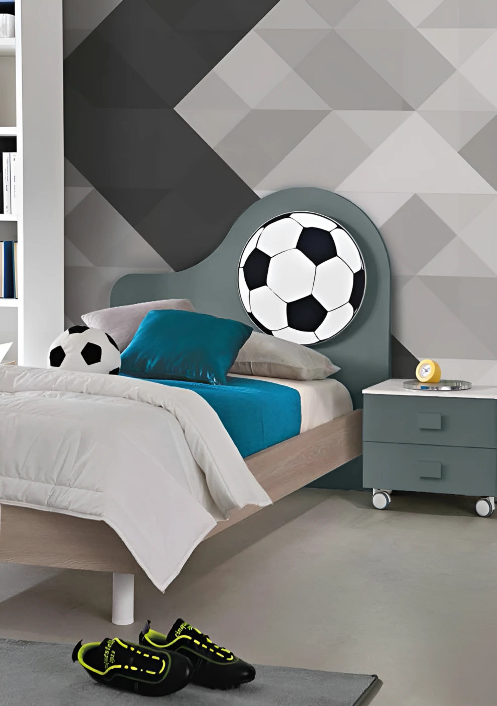 cameretta ragazzi blu reale