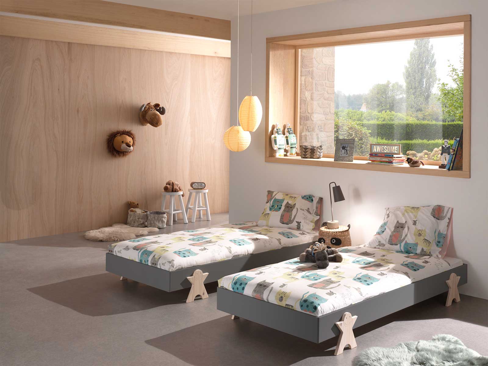 Letto singolo sommier sovrapponibile, disponibili 2 colorazioni