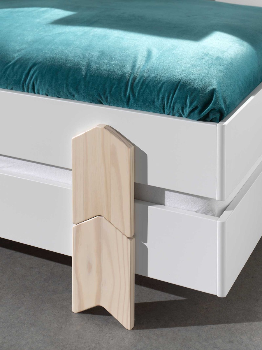 Letto singolo sommier per camerette, sovrapponibile, disponibili 2 colorazioni