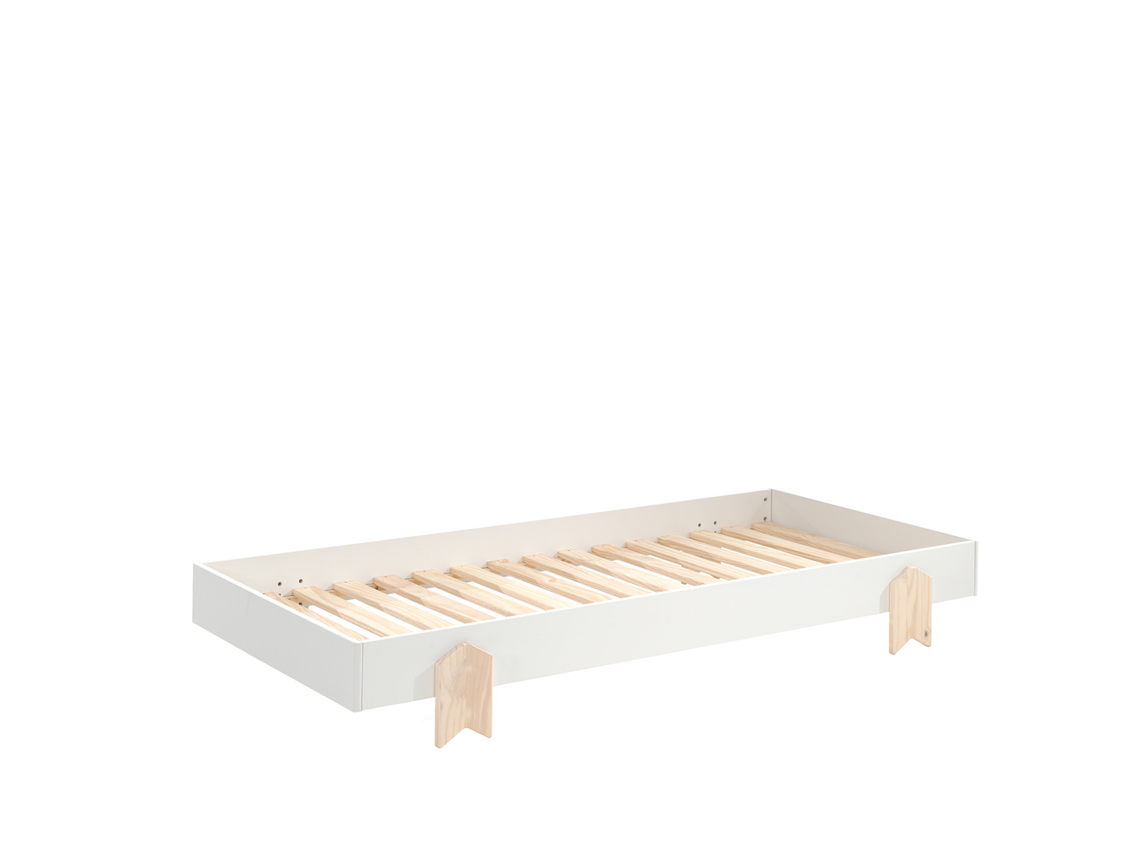 Letto singolo sommier per camerette, sovrapponibile, disponibili 2 colorazioni