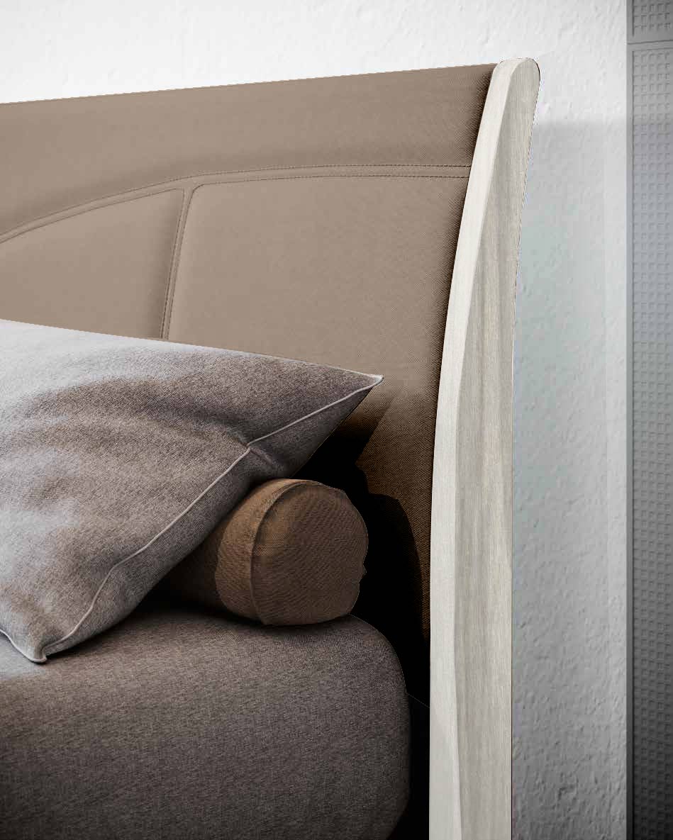 Letto matrimoniale king size Bianco Altea e Castagno