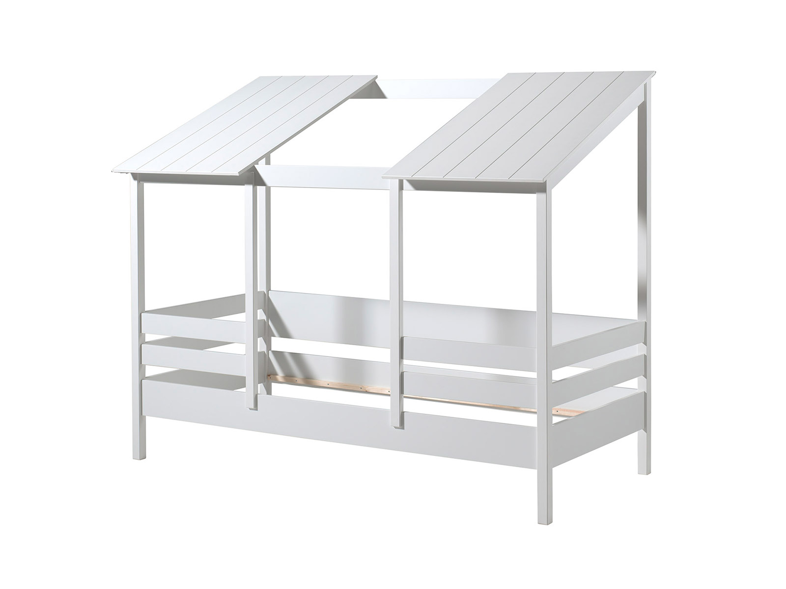 Letto montessori a casetta, finitura Bianco laccato