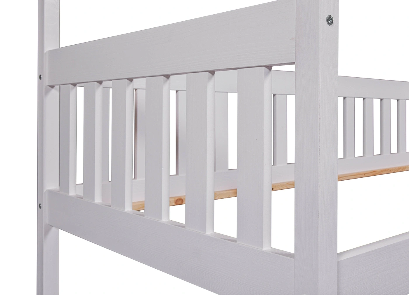 Letto montessoriano design a casetta, Bianco, 90x200 cm Zenzero Shop