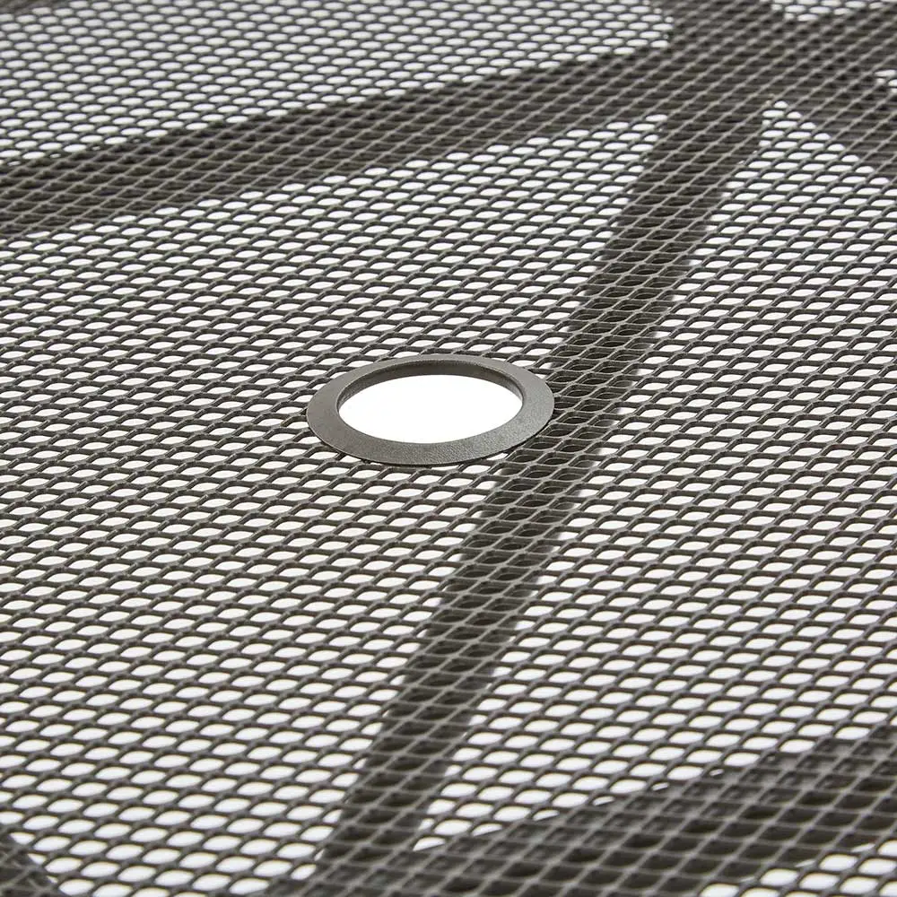 Tavolino in metallo con foro centrale, 72x72x72 h cm, Antracite