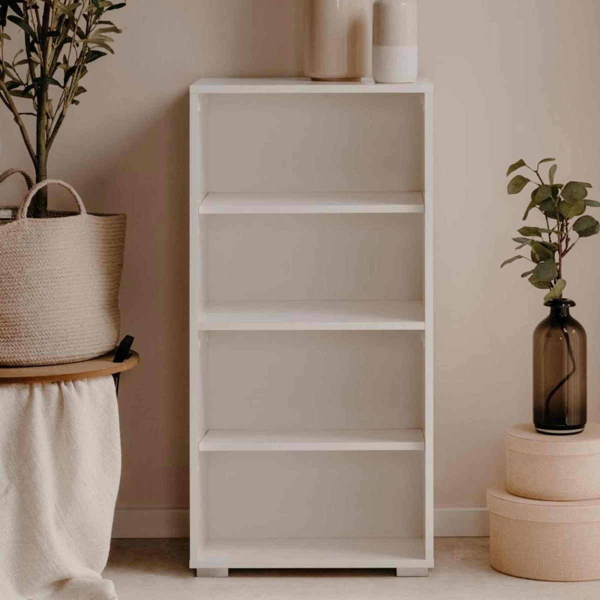 libreria bianca 3 ripiani