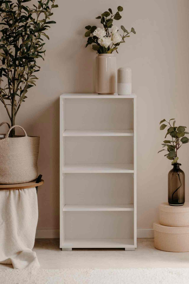 libreria bianca 3 ripiani