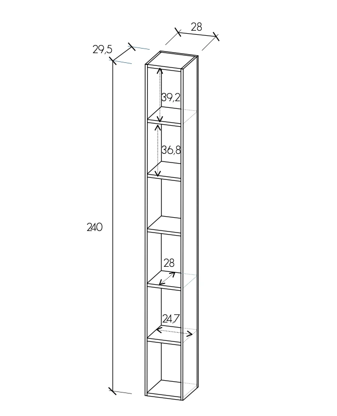Armadio 4 ante con libreria, Cashmere e Cadiz, L.212