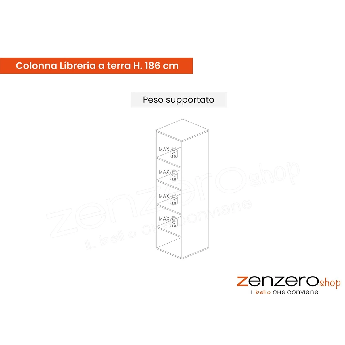 offerta parete con libreria