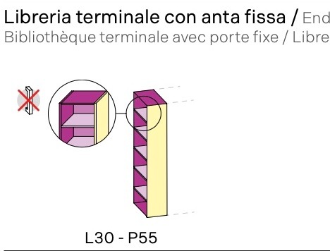 Armadio moderno con 4 ante battenti in finitura Bianco larice e Carta da Zucchero