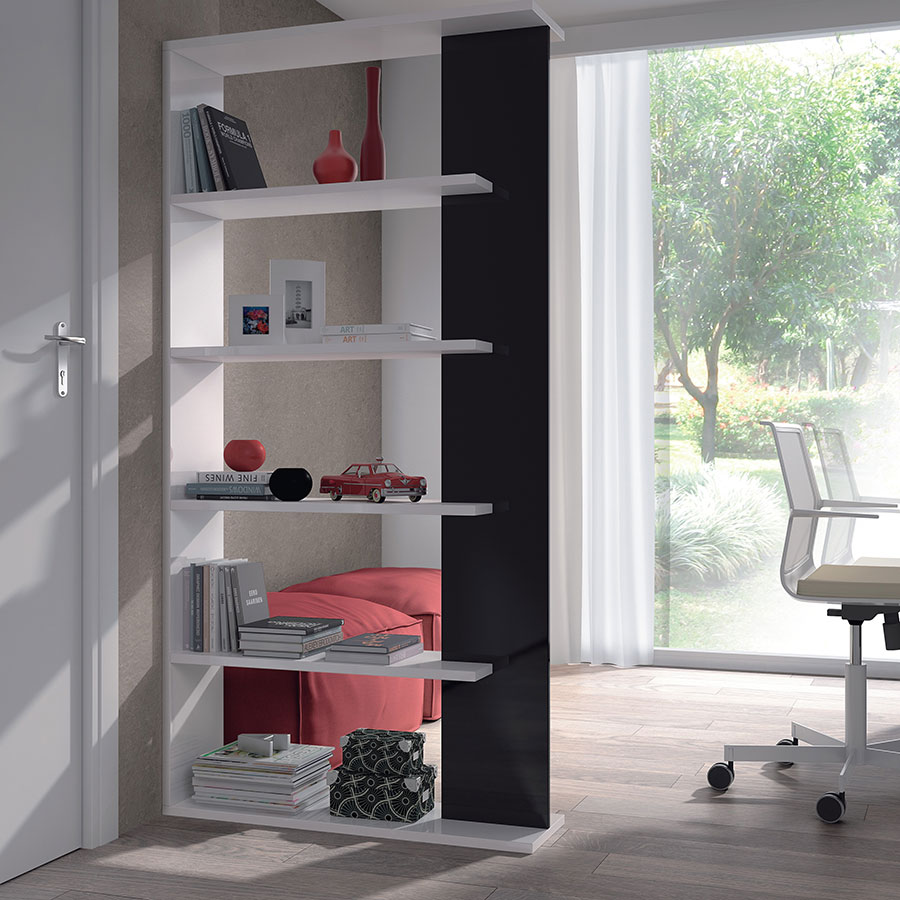 libreria bianca e nera