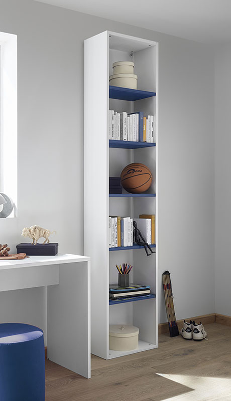 Libreria 4 o 5 ripiani color Blu
