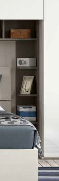 Armadio a ponte con 7 ante battenti in finitura Bianco altea