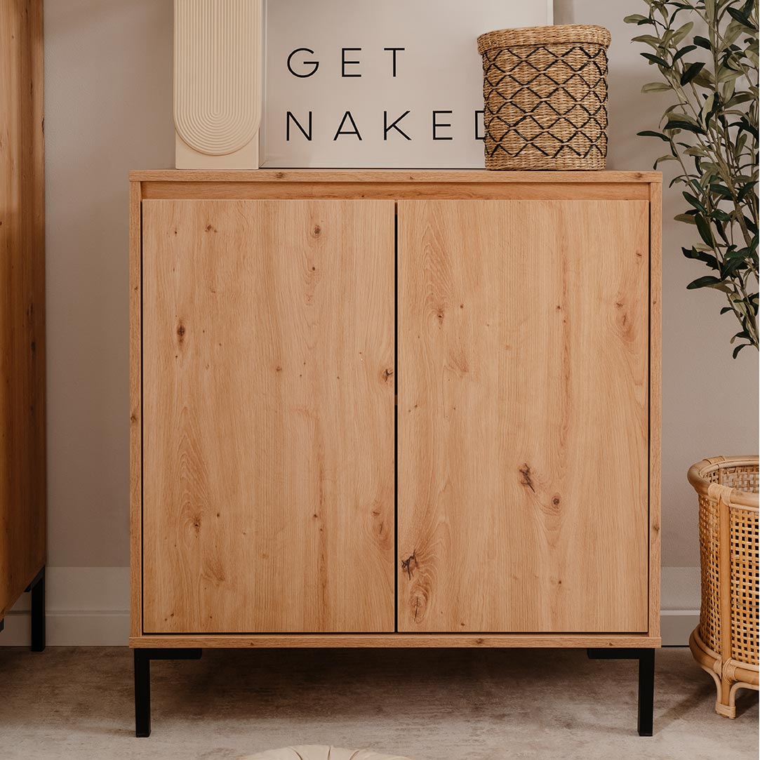 madia 2 porte rovere