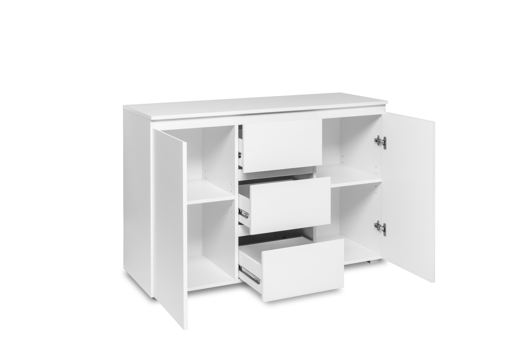 Conveniente madia  2 ante e 3 cassetti colore Bianco opaco