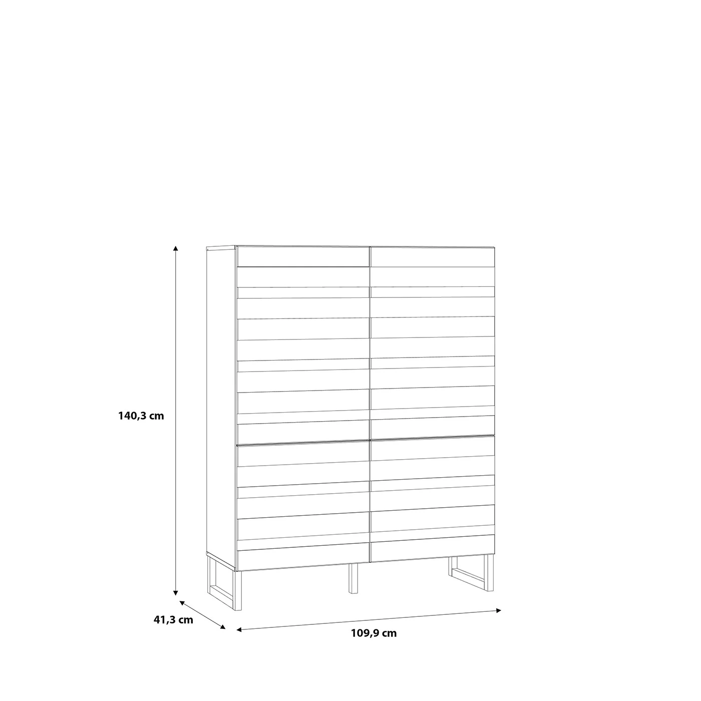 madia bianca con piedi