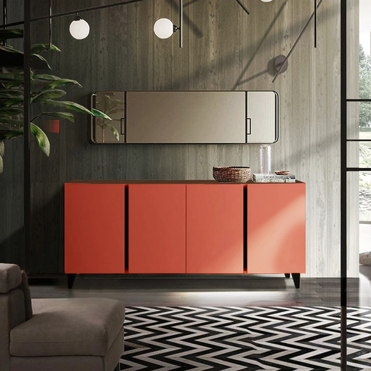 madia arancio e cannettato