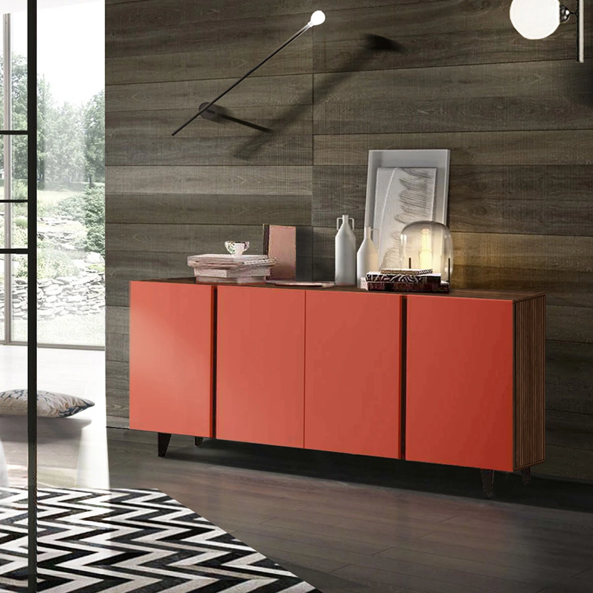 madia arancio e cannettato