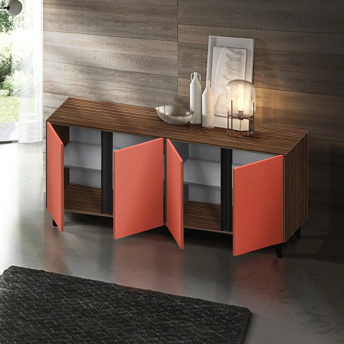 madia arancio e cannettato