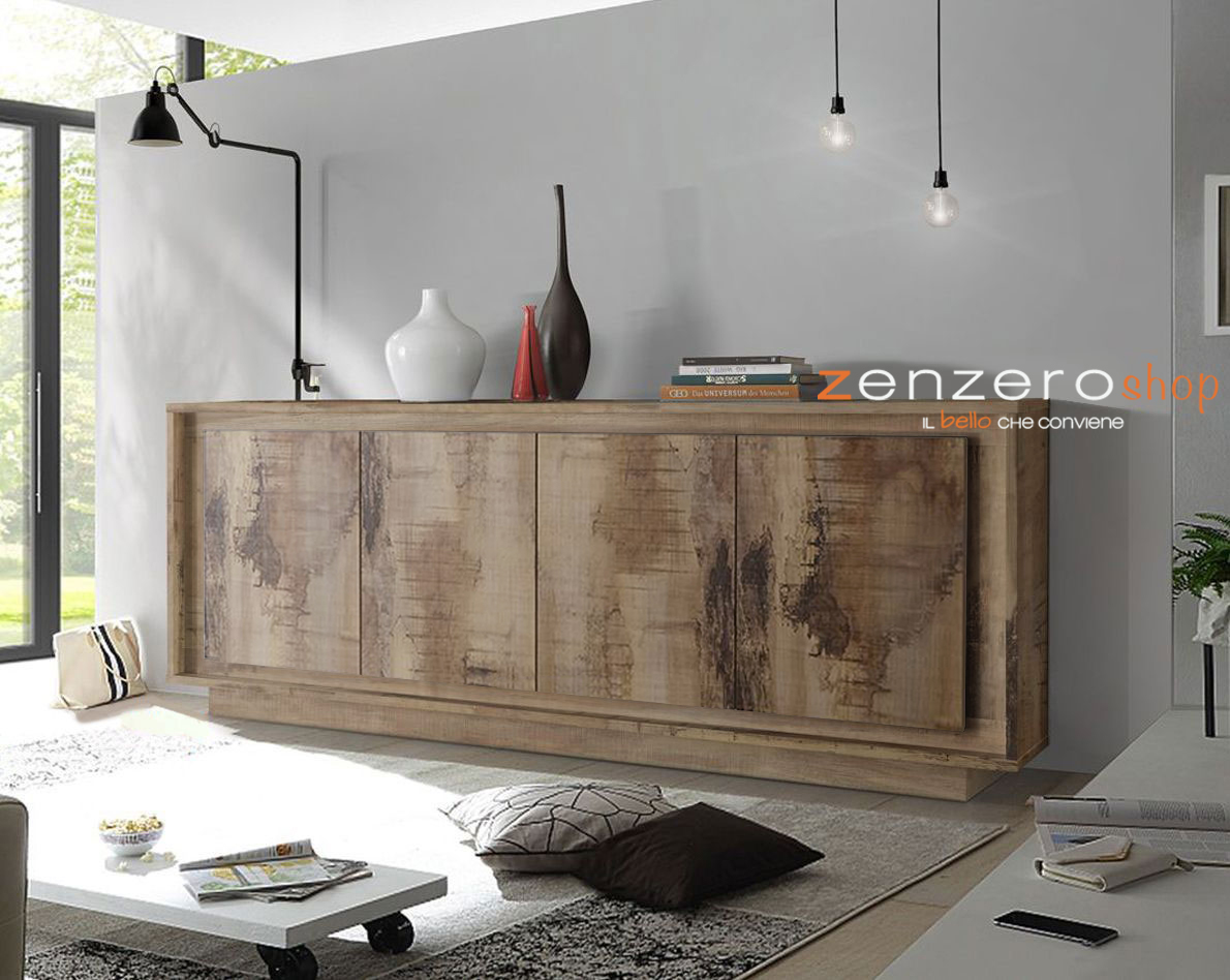 Madia Pedro di Design, 4 ante, finitura totalmente Pero