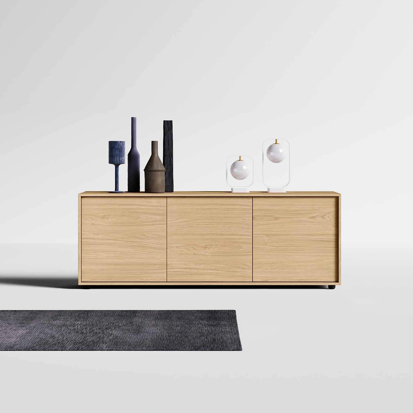 madia a terra in rovere