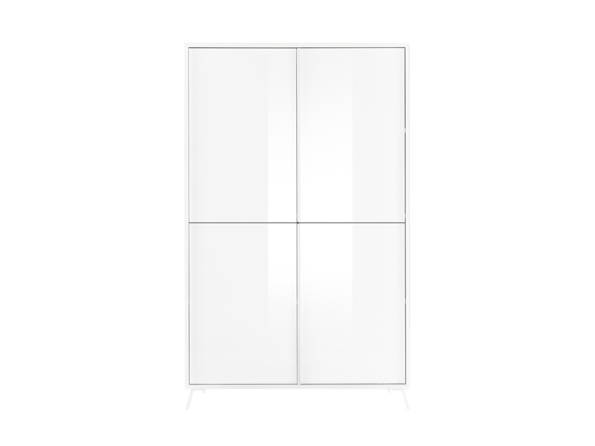 Madia alta per cucina 4 ante in finitura Bianco Lucido