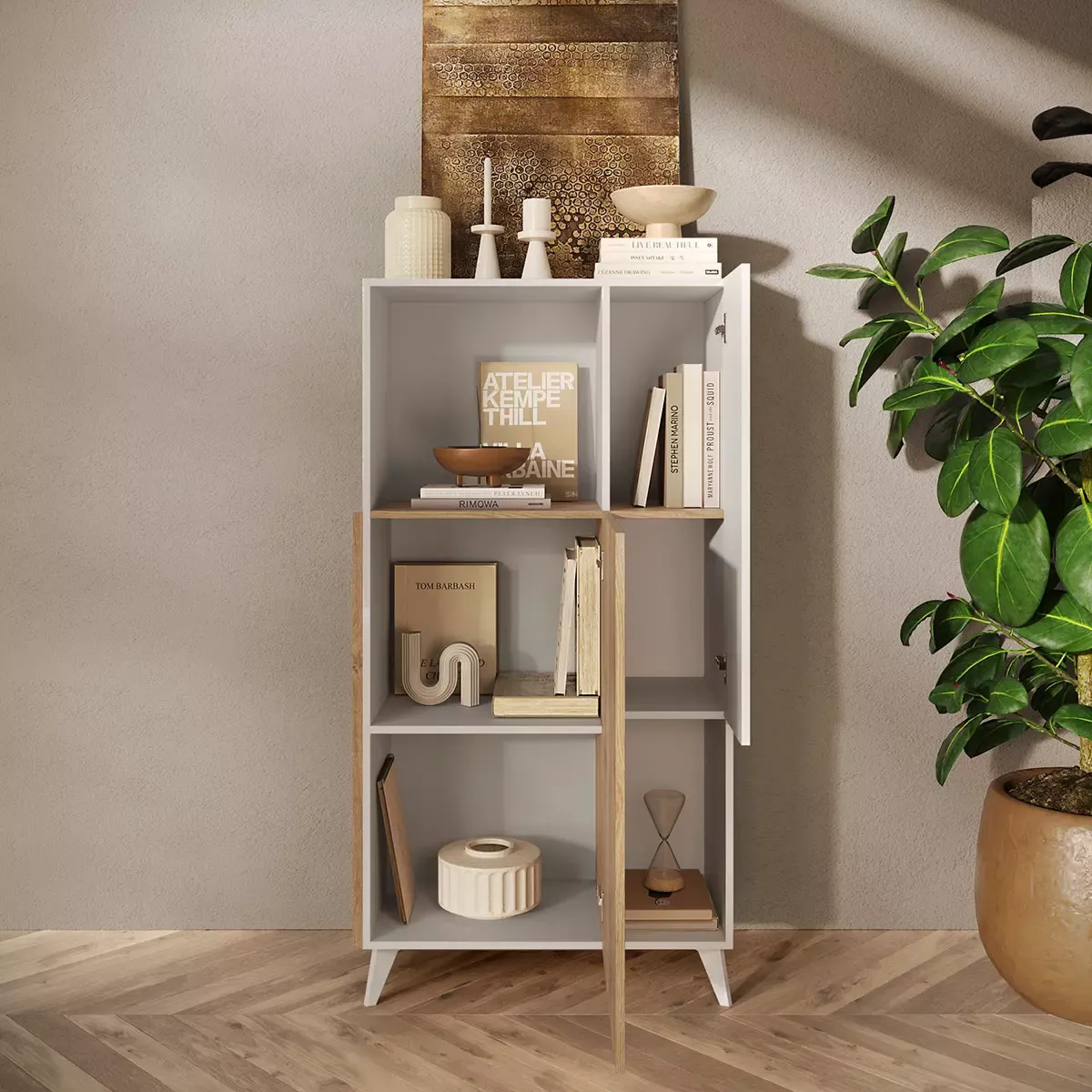 soggiorno con madia alta