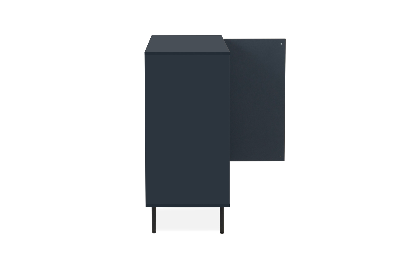 Credenza alta, moderna in offerta con piedini, finitura Blu black friday offerte