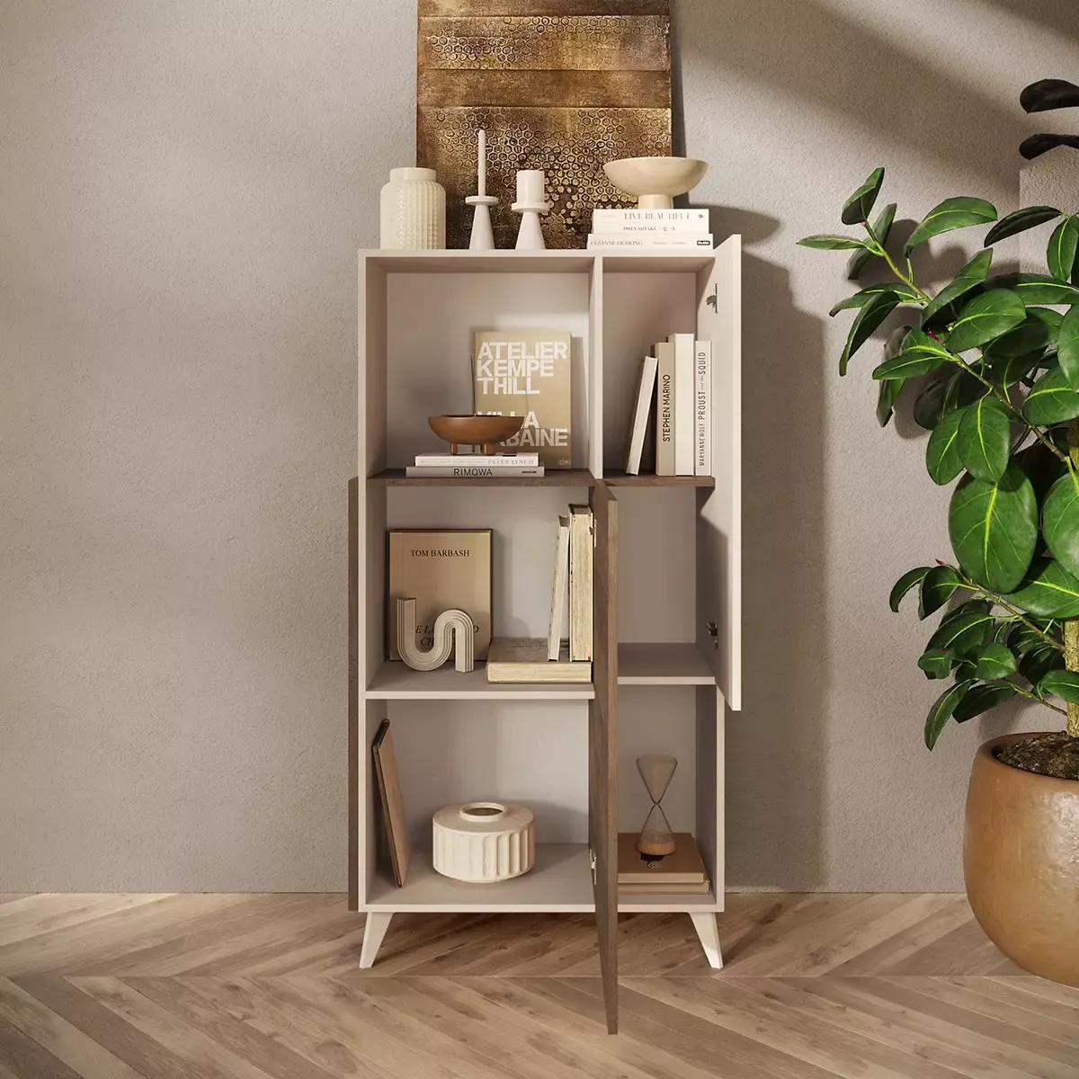 soggiorno con madia e porta tv