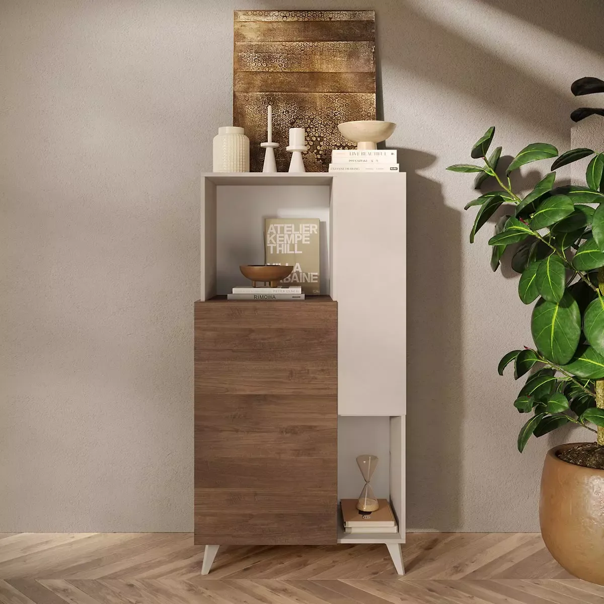 soggiorno con madia e porta tv