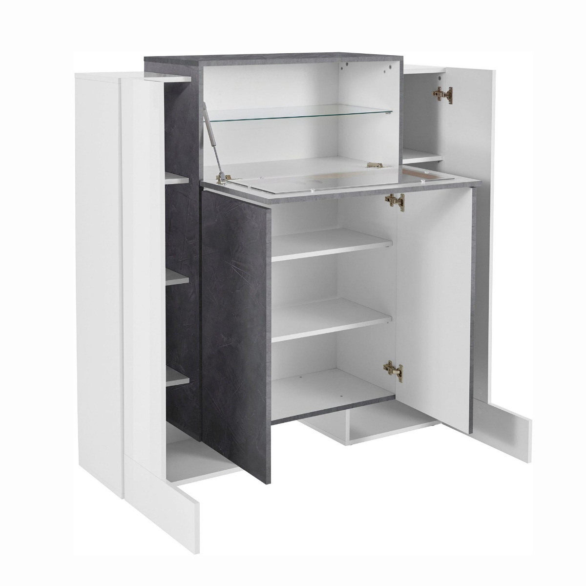 madia moderna alta grigia