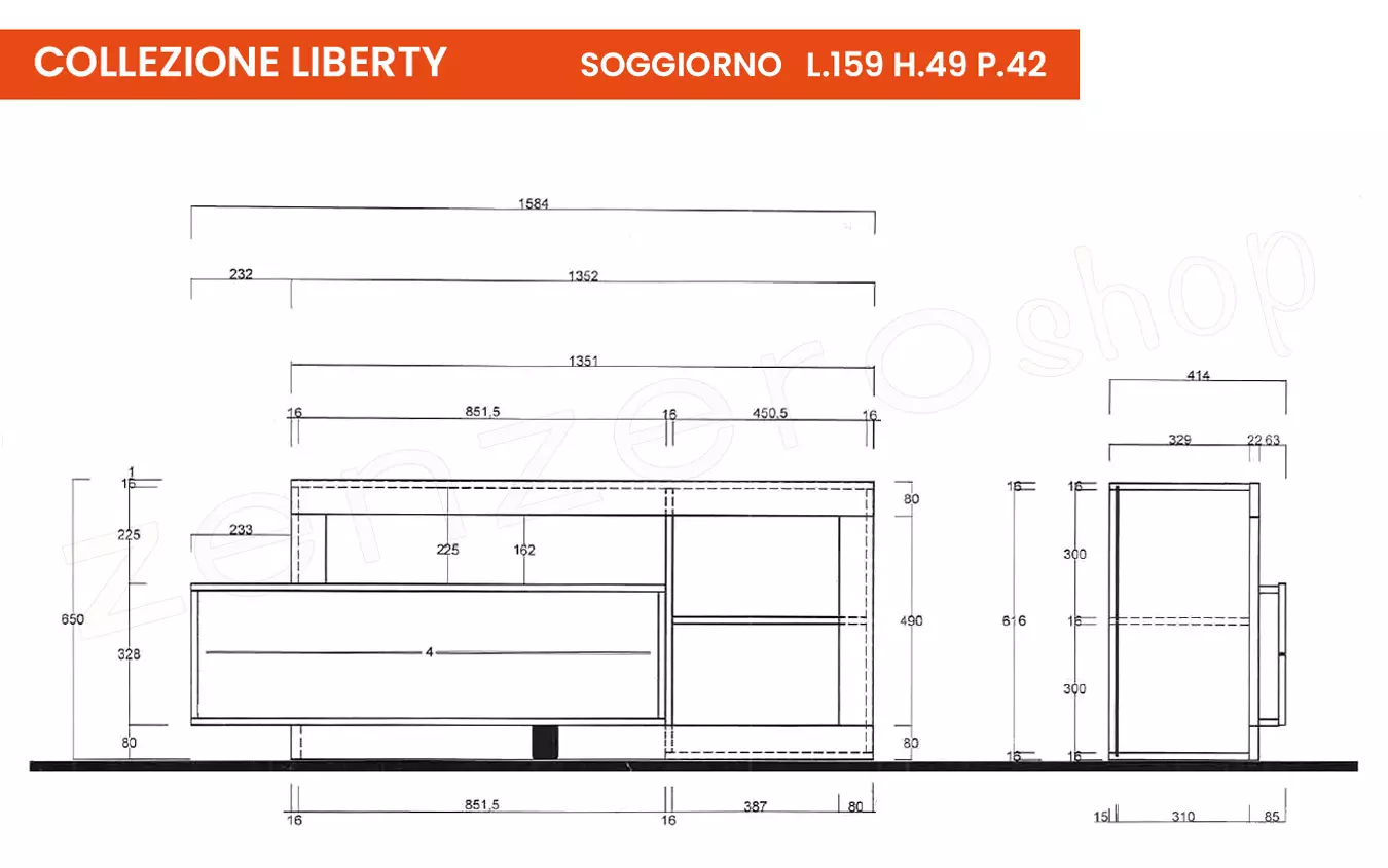 soggiorno con tv moderno