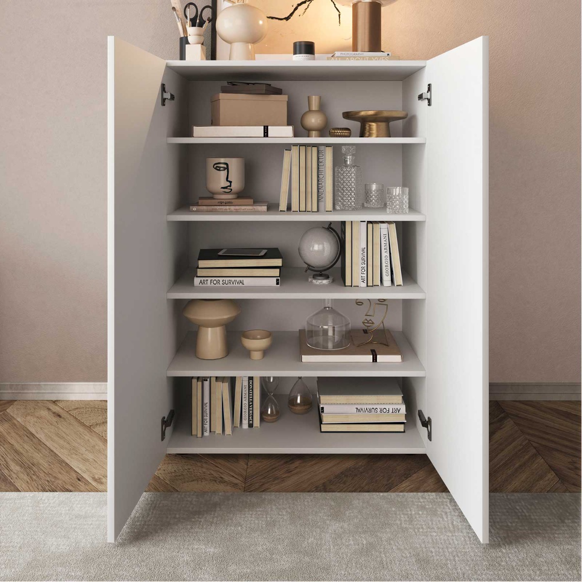 madia da ingresso con specchi 