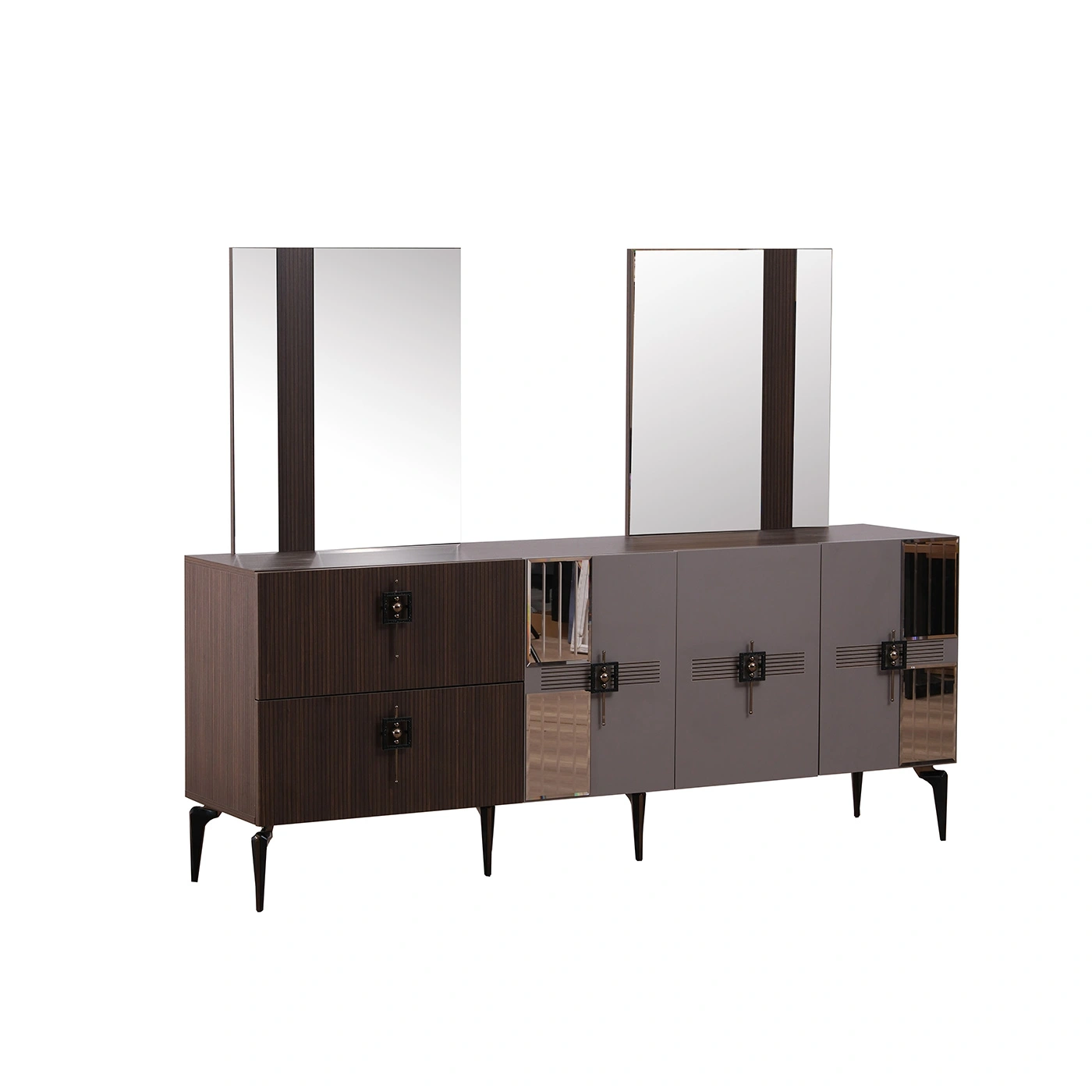 madia con specchi e piedi