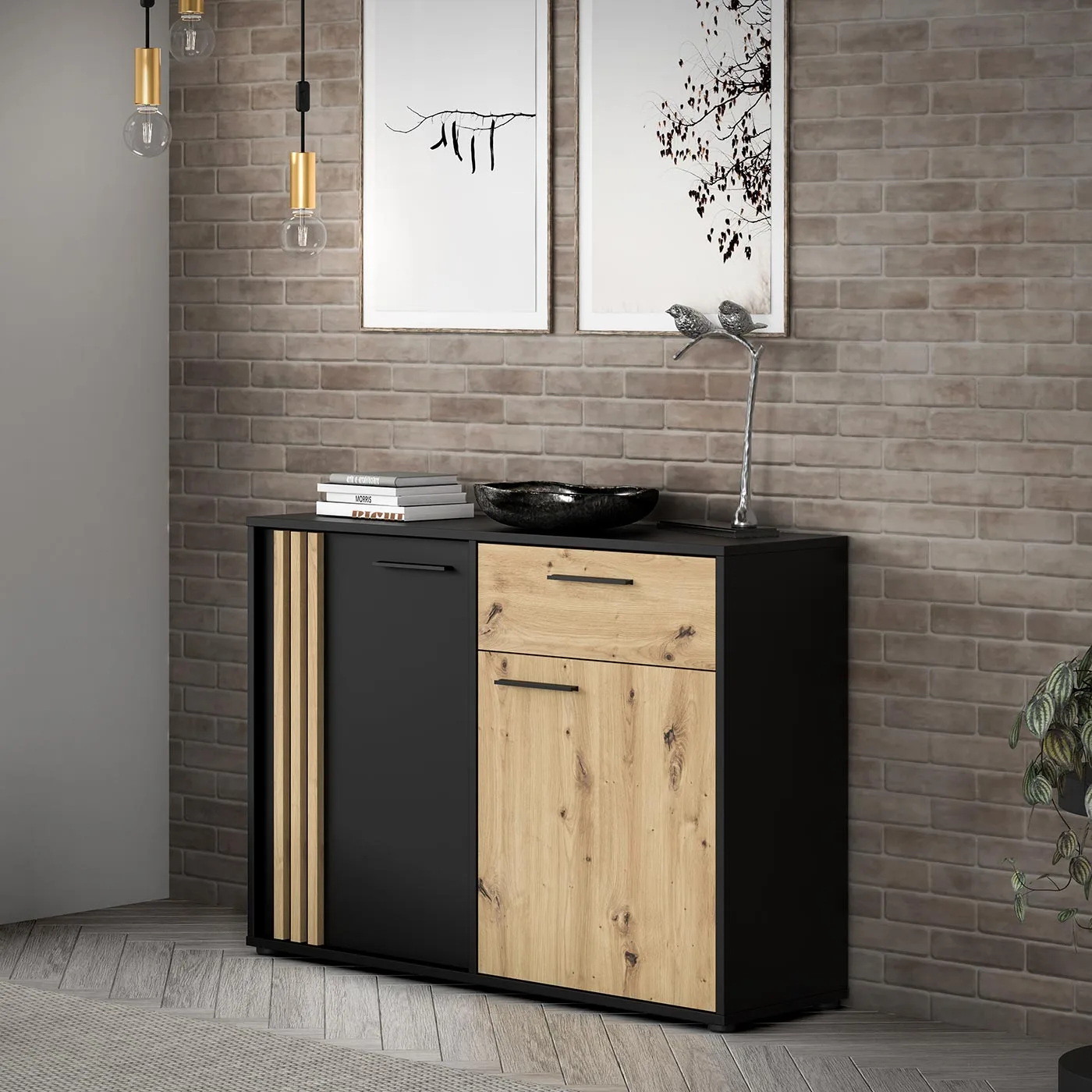 contenitore madia nero