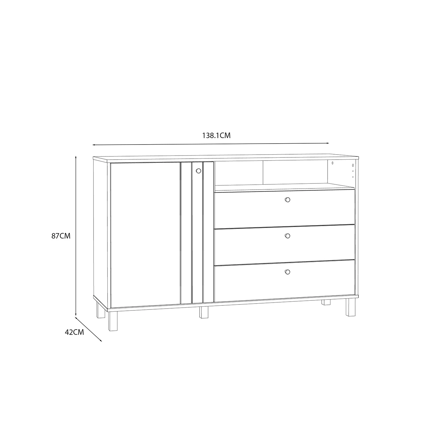 madia con vano sabbia