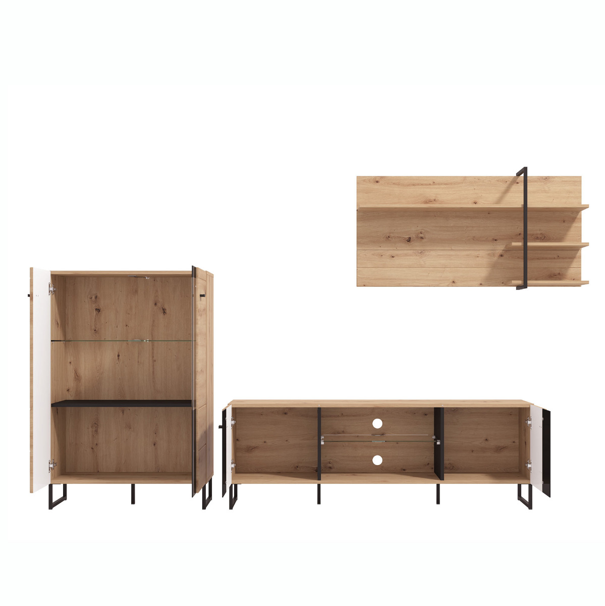 parete attrezzata in stile industriale