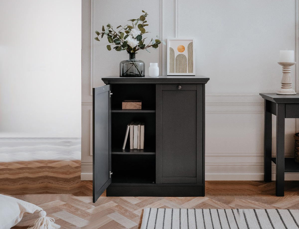 Credenza multiuso 2 ante in finitura Grigio antracite