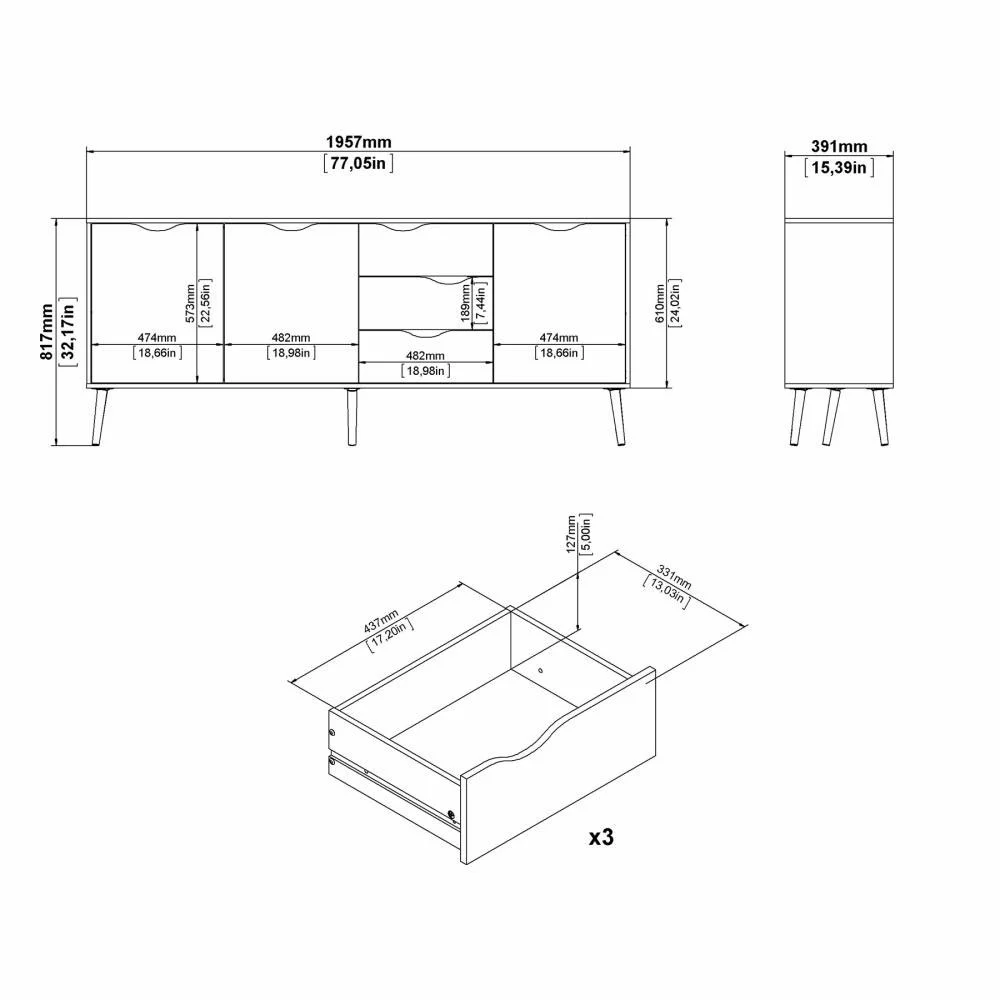 madia bianca e rovere