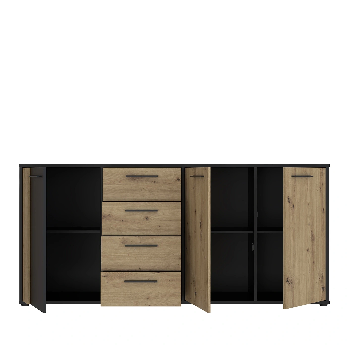 credenza industrial nera