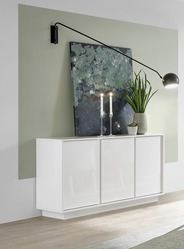 Madia bianca con ante, design moderno