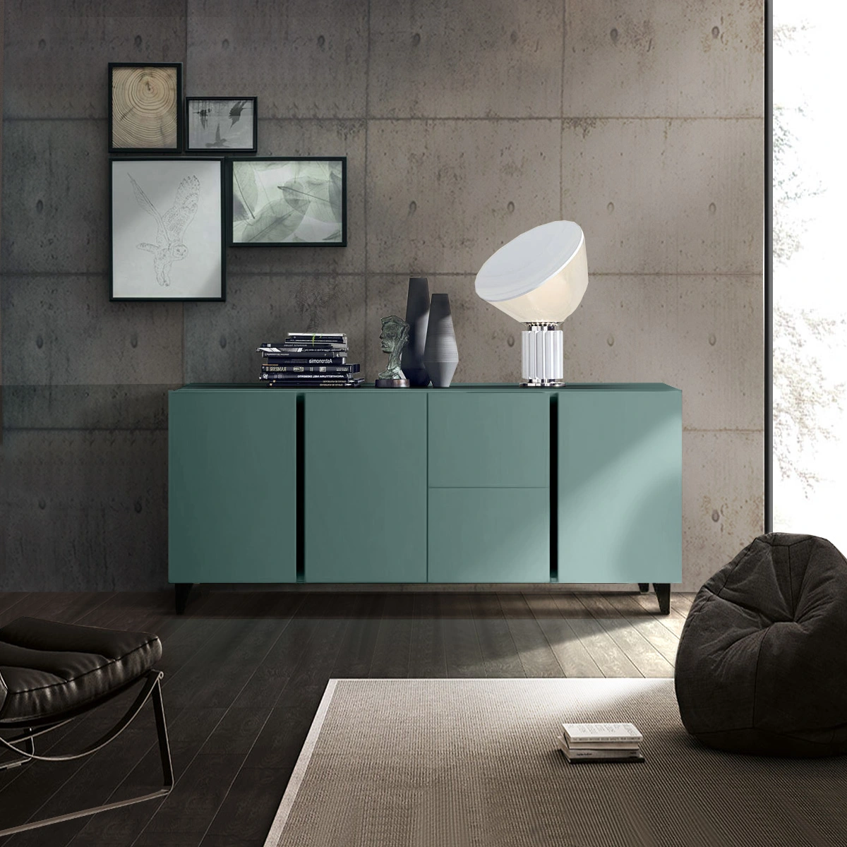credenza moderna salvia