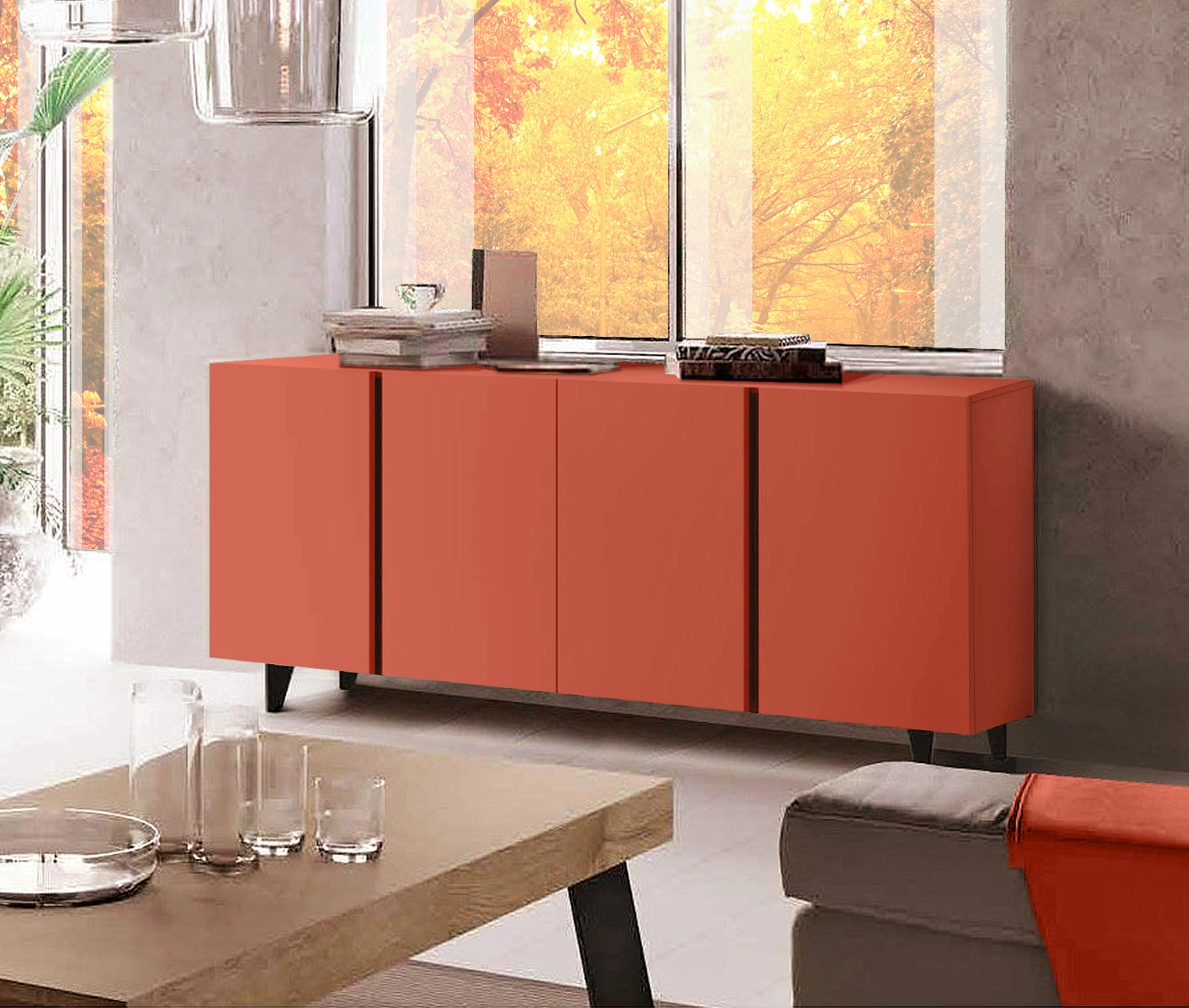 madia rosso corallo 4 ante