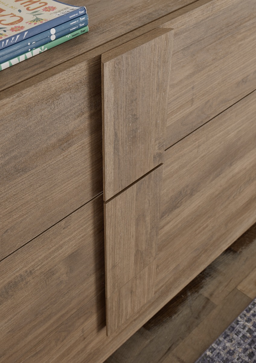 Credenza 3 cassetti e un'anta, finitura Mercure