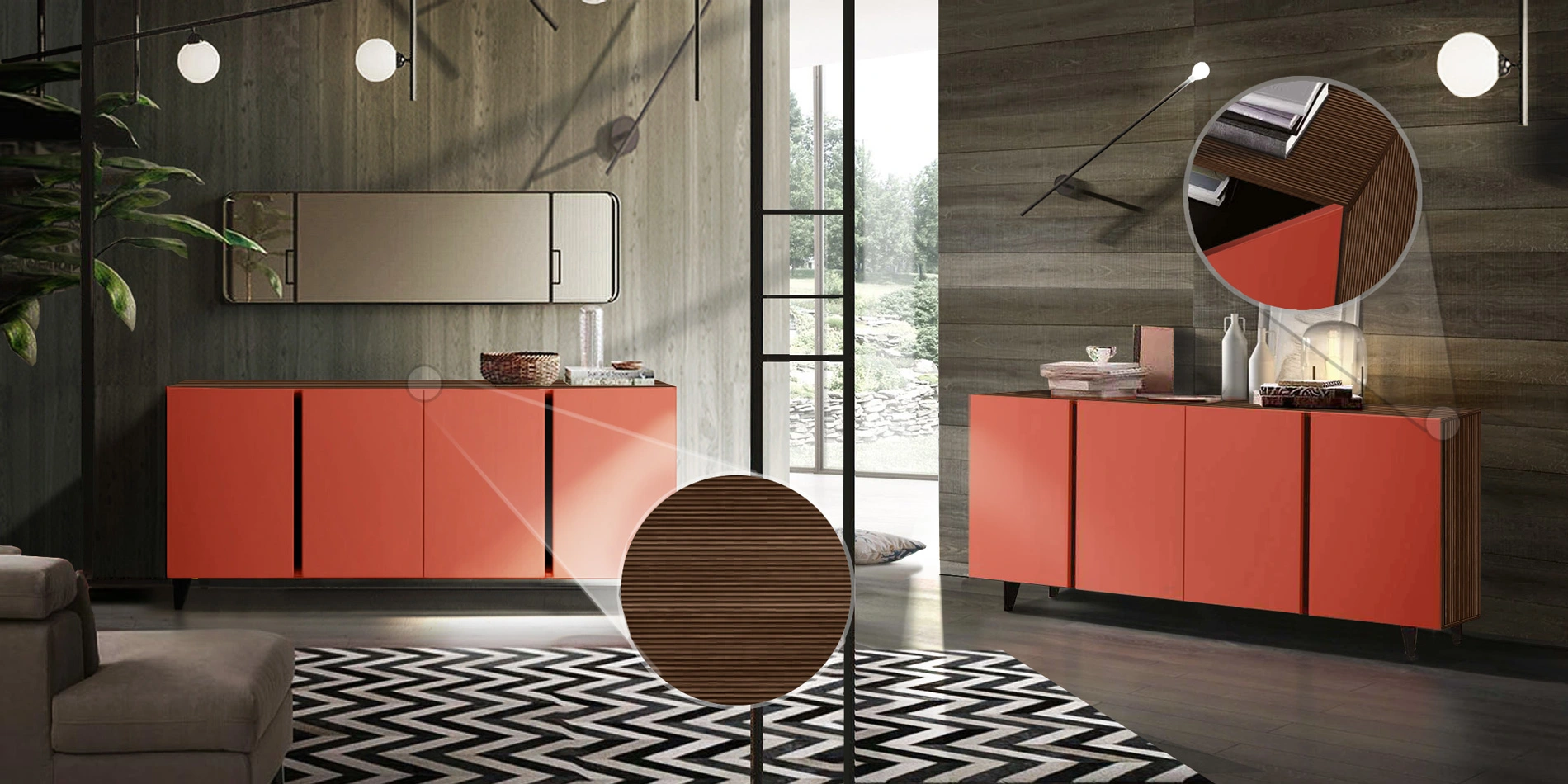 madia arancio e cannettato