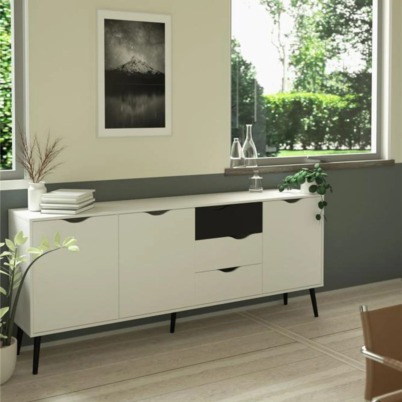 madia bianca e nero opaco utile