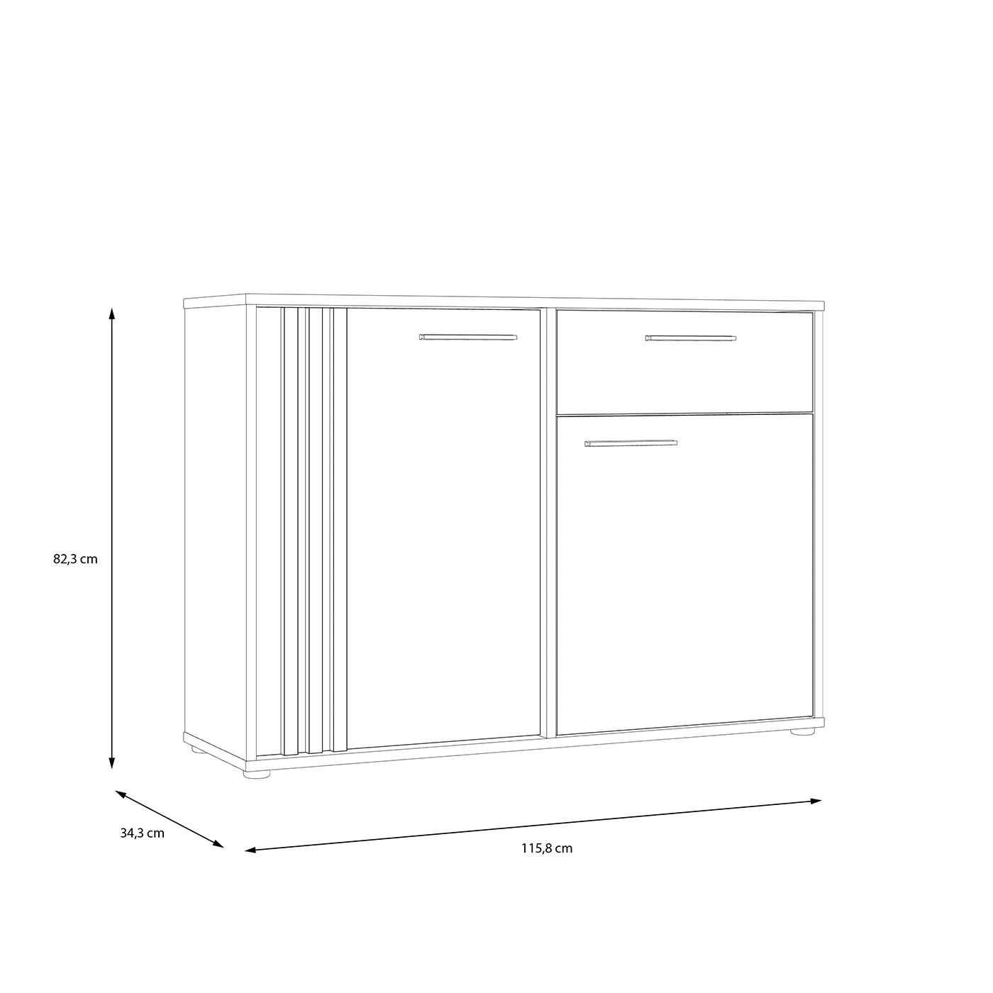 contenitore madia nero