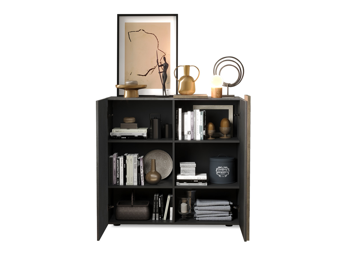 Madia per cucina, 2 ante Titanio e Kadiz