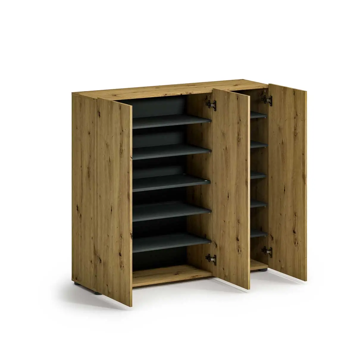 Scarpiera moderna salvaspazio a 3 ante con 10 ripiani