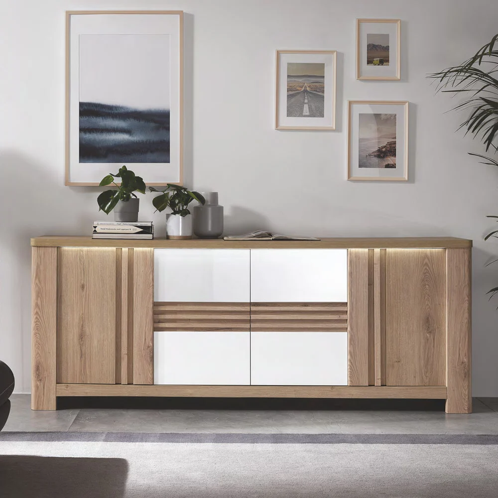 Nuova madia Rovere e bianco laccato 